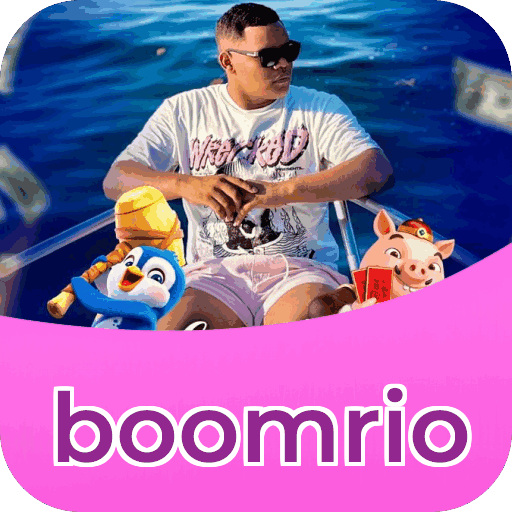 Passo a passo visual mostrando processo de download e instalação do aplicativo boomrio